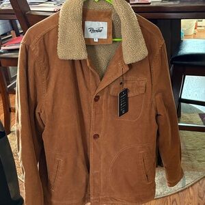 Brown Corduroy Field Jacket with Sherpa Collar